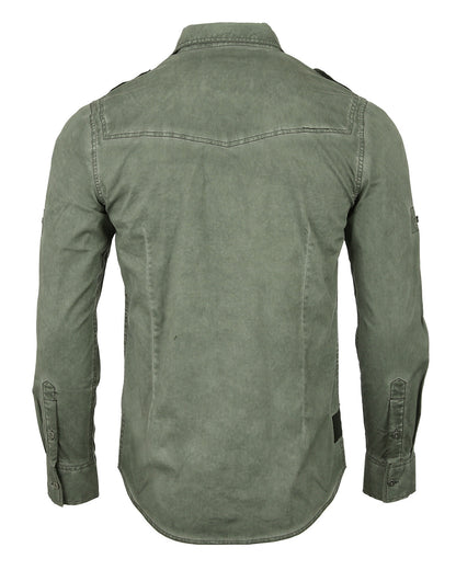 Vintage Wash Rugged Fashion Button Shirts-9